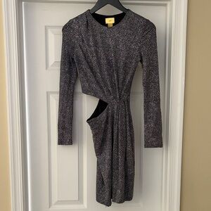 H&M Black and White Cut-Out Mini Dress